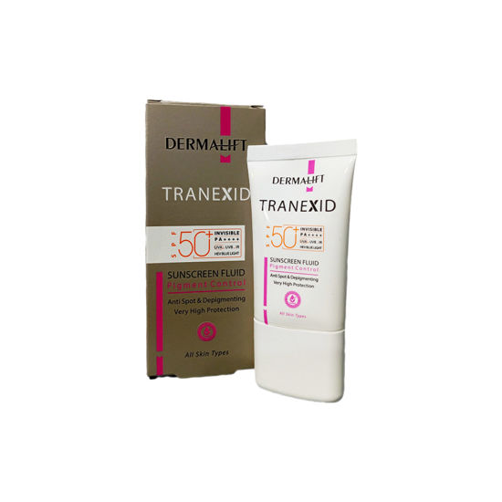 فلوئید ضدآفتاب ترنکسید درمالیفت SPF50(حاوی مواد روشن کننده)