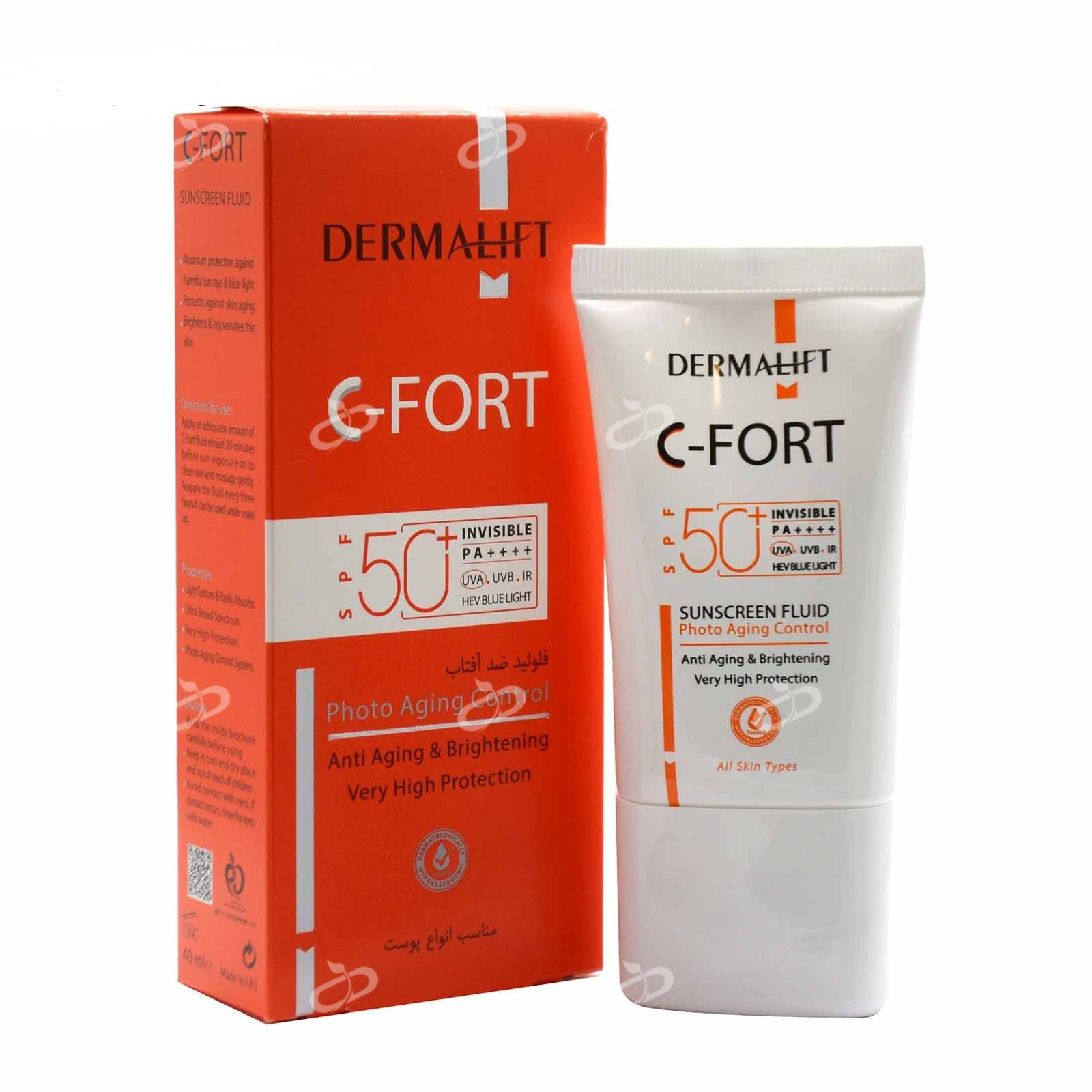 فلوئید ضدآفتاب سی فورت درمالیفت SPF50(حاوی ویتامین C)